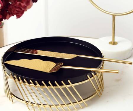 Shop Mason Home Black Twirl Cake Stand Single Pc at Aza Fashions Shop_Mason Home_Black Twirl Cake Stand Single Pc_at_Aza_Fashions