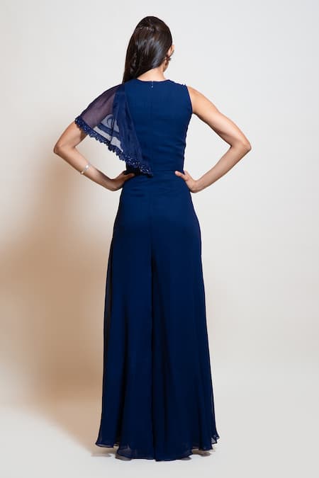 Smriti By Anju Agarwal Draped Flared Jumpsuit 