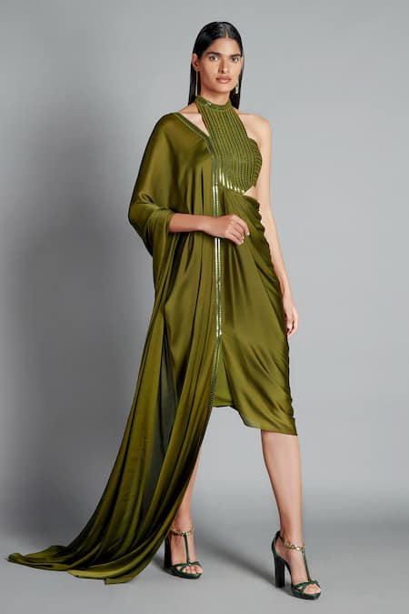 Buy KEEPING IT CASUAL OLIVE GREEN DRESS for Women Online in India