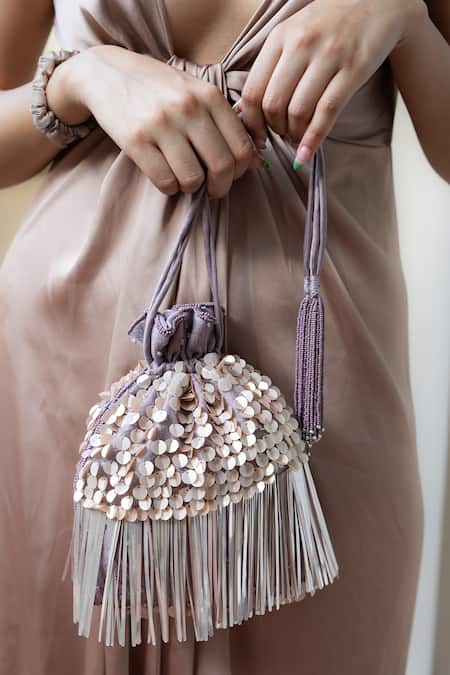 Aamli Vrinda Metallic Embellished Potli 