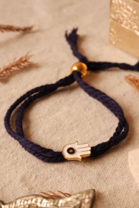 Aaree Accessories Black Humsa Charm Rakhi