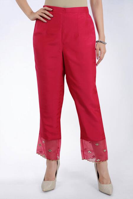 Buy Asaga Pink Cotton Pant Mul Cotton Dupatta Organza, Kurta Chanderi Silk Round Set Online at Aza Fashions Buy_Asaga_Pink Cotton Pant Mul Cotton Dupatta Organza, Kurta Chanderi Silk Round Set _Online_at_Aza_Fashions