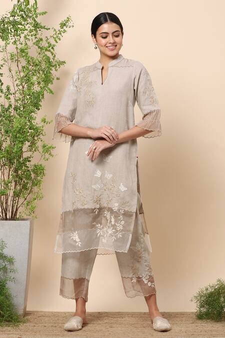 KAVERI Linen Kurta & Pant Set 