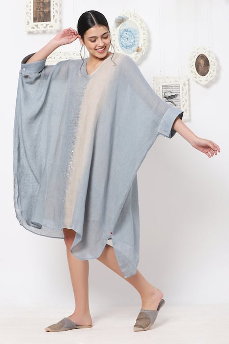 KAVERI Linen Boxy Dress 