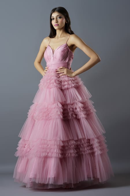 Gothic Glitter Blue Princess Tulle Prom Dress, Blue Long Evening Prom –  Simplepromdress