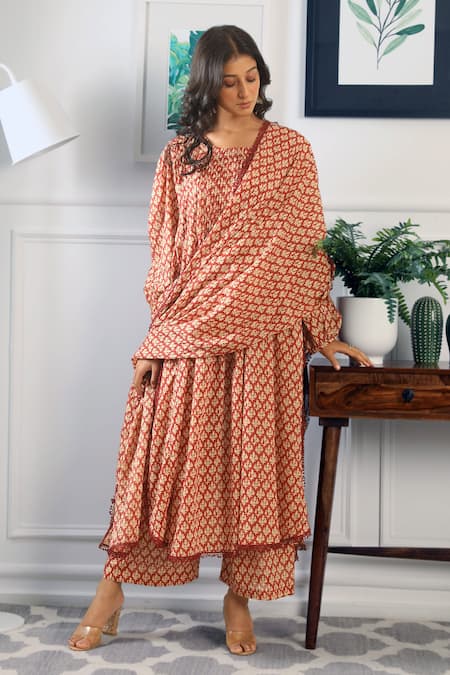 Gulabo Jaipur Abaya Block Print Kurta Set 
