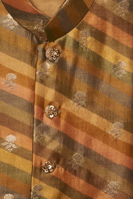 Buy All Boy Couture Beige Cotton, Silk, Muslin Embroidery, Zari Kurta Set With Nehru Jacket Online at Aza Fashions Buy_All Boy Couture_Beige Cotton, Silk, Muslin Embroidery, Zari Kurta Set With Nehru Jacket _Online_at_Aza_Fashions