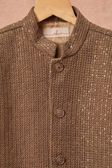 Buy All Boy Couture Gray Cotton, Silk Sequins Grey Achkan And Pant Set Online at Aza Fashions Buy_All Boy Couture_Gray Cotton, Silk Sequins Grey Achkan And Pant Set _Online_at_Aza_Fashions