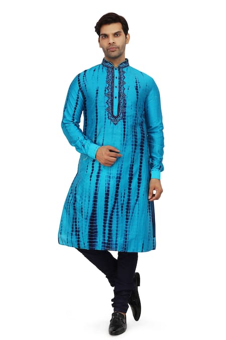 Nitesh Singh Chauhan Tie & Dye Kurta Churidar Set 