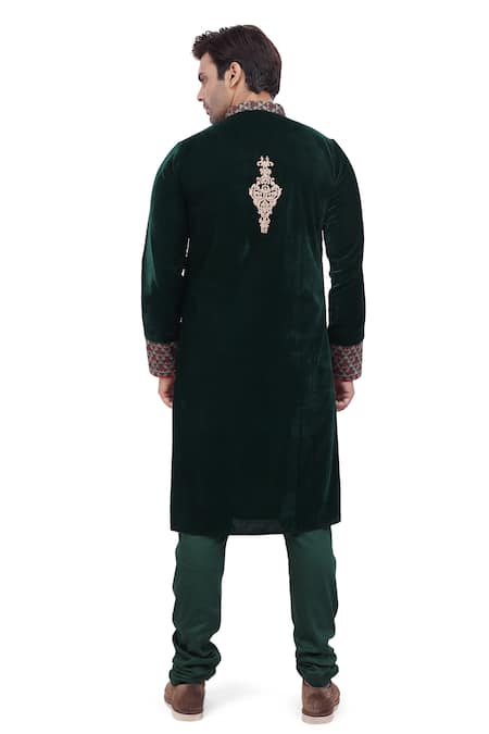 Nitesh Singh Chauhan Velvet Kurta Set 