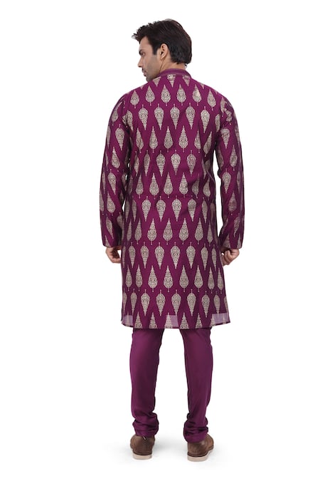 Nitesh Singh Chauhan Foil Print Kurta Set 