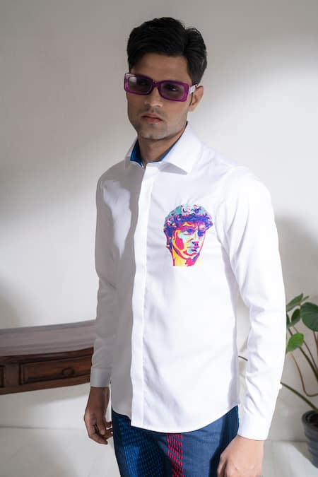 Abkasa White Cotton Embroidery David Full Sleeve Shirt Online at Aza Fashions Abkasa_White Cotton Embroidery David Full Sleeve Shirt _Online_at_Aza_Fashions