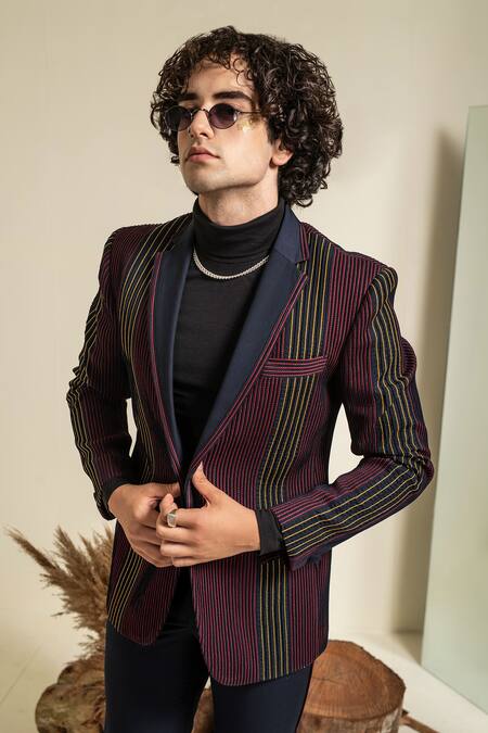 Buy Abkasa Blue Terry Rayon Pintucks Devils Blazer And Trouser Set Online at Aza Fashions Buy_Abkasa_Blue Terry Rayon Pintucks Devils Blazer And Trouser Set _Online_at_Aza_Fashions