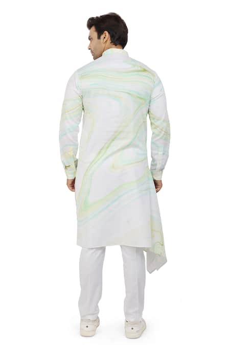 Nitesh Singh Chauhan Bundi With Printed Kurta Set 