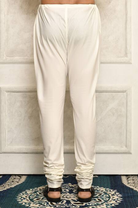 Arihant Rai Sinha_Purple Cotton Band Collar Kurta Set _at_Aza_Fashions