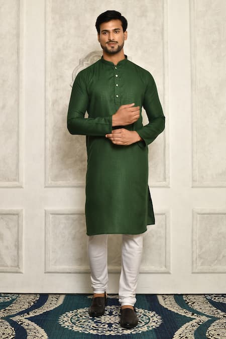 Aryavir Malhotra Cotton Button Front Kurta Set 