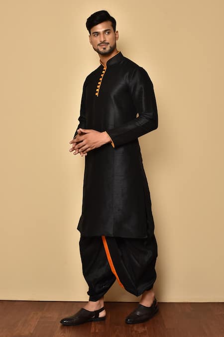 Aryavir Malhotra Button Front Kurta & Dhoti Pant Set 