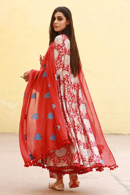 Gulabo Jaipur Floral Print Anarkali Set 