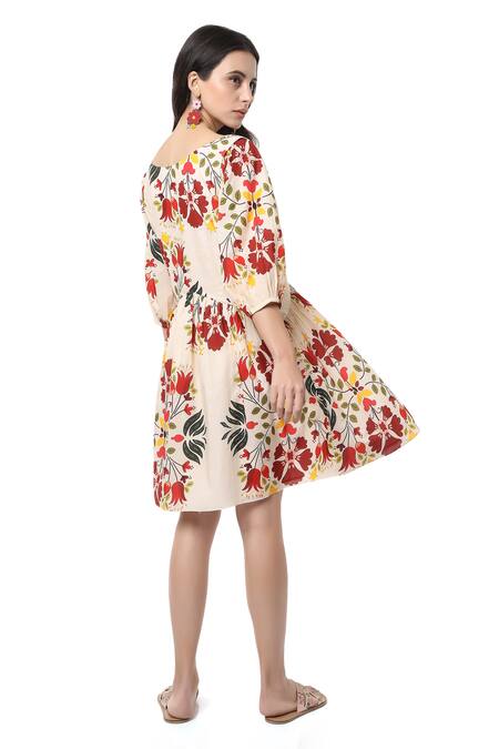 Ankita Jersey Floral Print Dress 