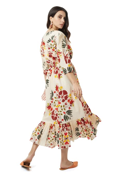 Ankita Aruba Floral Print Midi Dress 