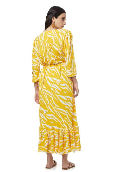 Ankita Aruba Animal Print Midi Dress 