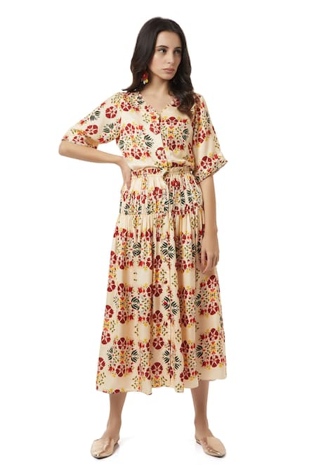 Ankita  Floral Print Midi Dress 