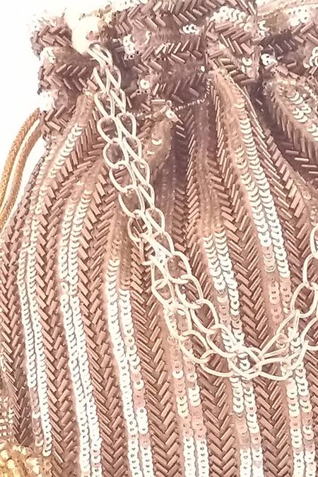 Buy A Clutch Story Gold Sequins, Beads Silk Potli Bag Online at Aza Fashions Buy_A Clutch Story_Gold Sequins, Beads Silk Potli Bag _Online_at_Aza_Fashions