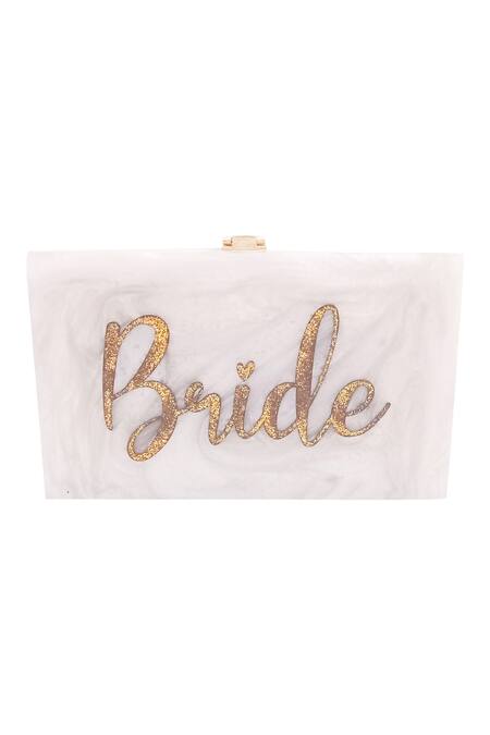 Shop A Clutch Story White Embellished Resin Clutch With Sling at Aza Fashions Shop_A Clutch Story_White Embellished Resin Clutch With Sling _at_Aza_Fashions