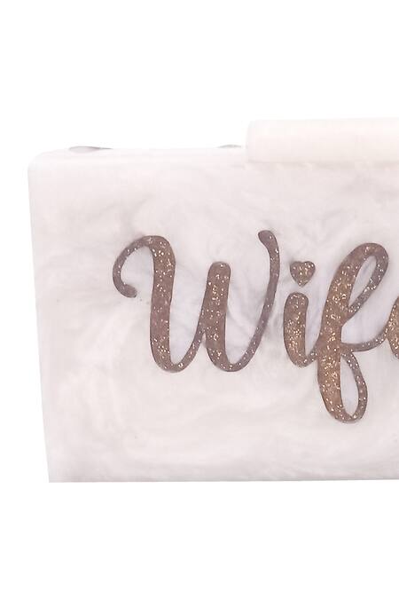 Buy A Clutch Story White Embellished Resin Clutch With Sling Online at Aza Fashions Buy_A Clutch Story_White Embellished Resin Clutch With Sling _Online_at_Aza_Fashions