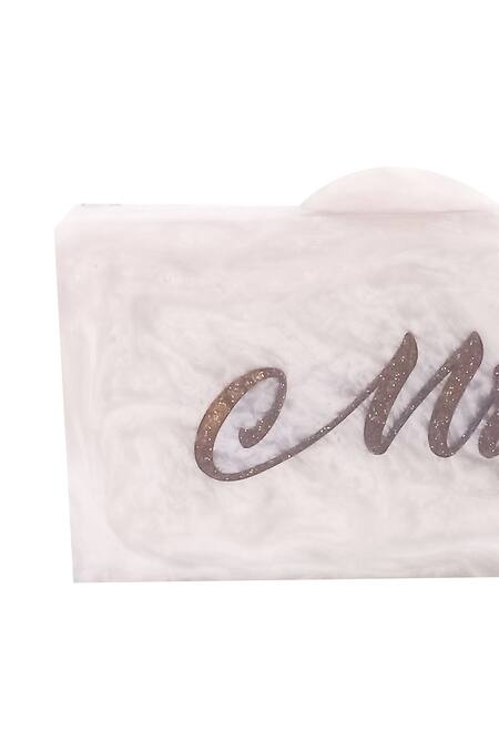 Buy A Clutch Story White Embellished Resin Clutch With Sling Online at Aza Fashions Buy_A Clutch Story_White Embellished Resin Clutch With Sling _Online_at_Aza_Fashions