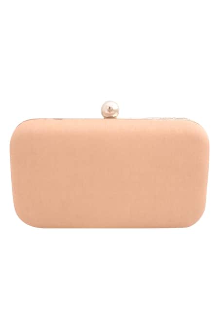 Shop A Clutch Story Gold Beads Silk Box Clutch With Sling at Aza Fashions Shop_A Clutch Story_Gold Beads Silk Box Clutch With Sling _at_Aza_Fashions