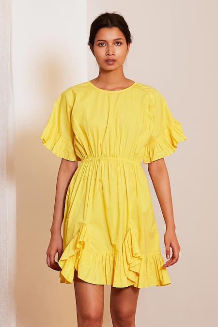 cotton ruffle dress