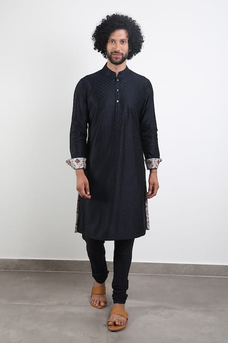 Arjan Dugal Chanderi Silk Kurta Set  