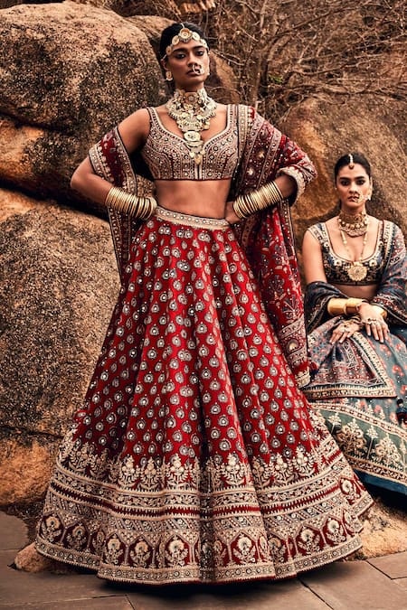Anita Dongre_Laukya Ajarakh Lehenga Set_Online_at_Aza_Fashions