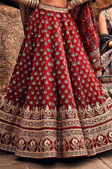 Anita Dongre_Laukya Ajarakh Lehenga Set_at_Aza_Fashions