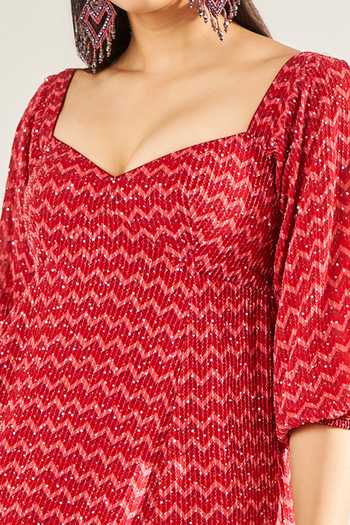Shop_Anita Dongre_Past My Bedtime - Red Dress_Online_at_Aza_Fashions