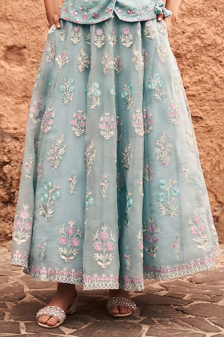 Shop_Anita Dongre_Amora Overlap Top And Skirt Set_Online_at_Aza_Fashions