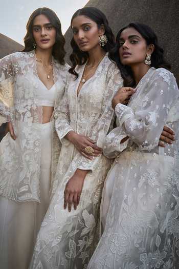 Buy_Anita Dongre_White Birds Of Paradise Jacket Set _Online_at_Aza_Fashions