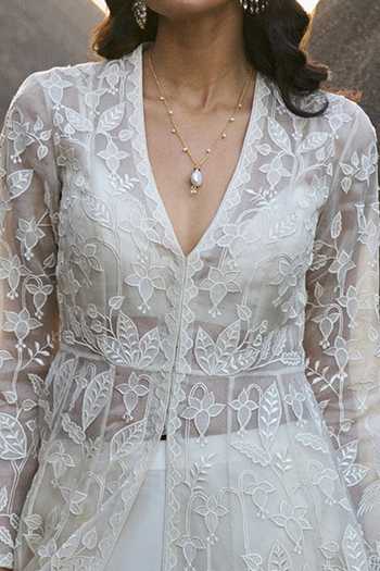 Shop_Anita Dongre_White Birds Of Paradise Jacket Set _Online_at_Aza_Fashions