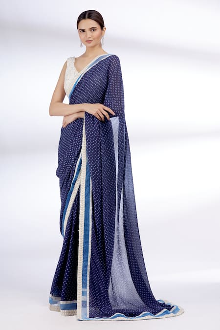 Buy HOUSE OF BEGUM Blue Women's Blue Banarasi Silver Buti Silk Saree with  Blouse Piece | Shoppers Stop