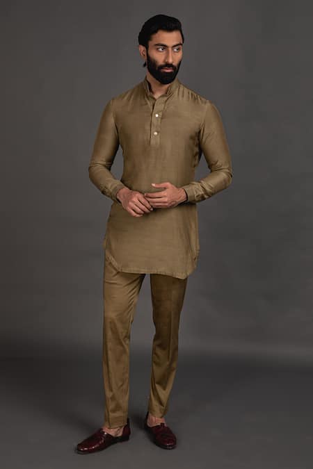 HOLLAND - CHARCOAL COTTON KURTA TROUSER