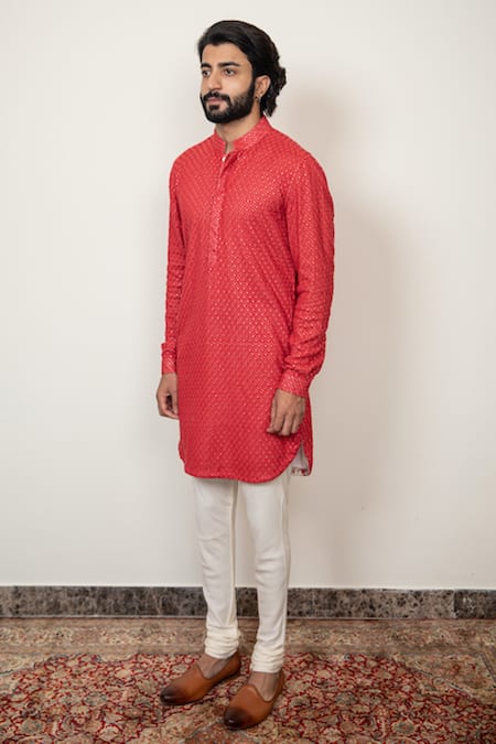 Arjan Dugal Chikankari Kurta Set 