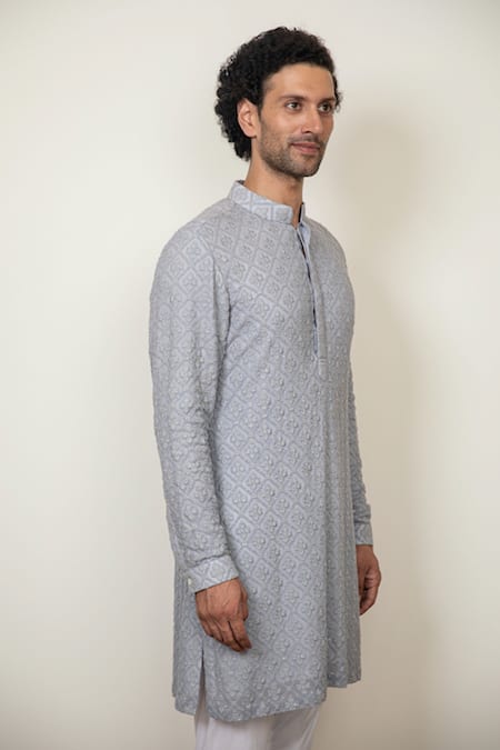 Arjan Dugal Chikankari Kurta Set 