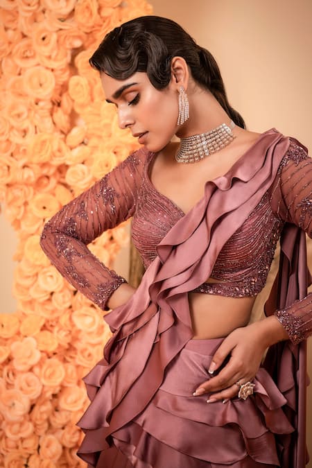 Ready to wear ruffle saree – SejKin