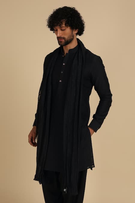 Buy Arjan Dugal Black , Lycra Jamdani Handwoven Crinkled Kurta Set Online at Aza Fashions Buy_Arjan Dugal_Black , Lycra Jamdani Handwoven Crinkled Kurta Set _Online_at_Aza_Fashions