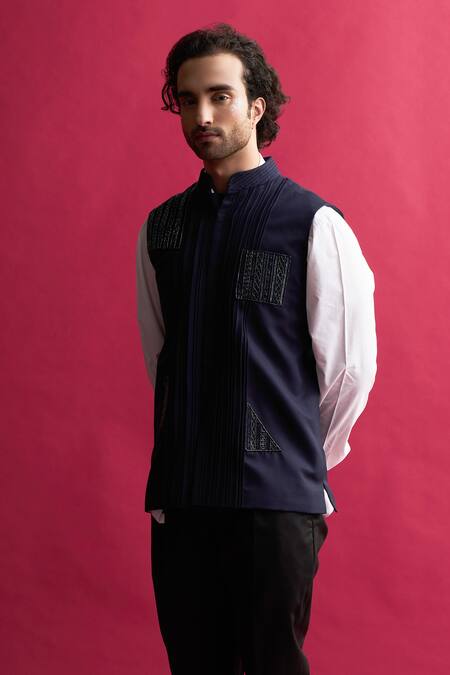 Agraj Jain Crystal Embroidered Bundi 