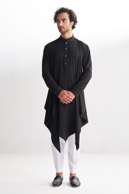 Agraj Jain Scarf Draped Kurta Set 