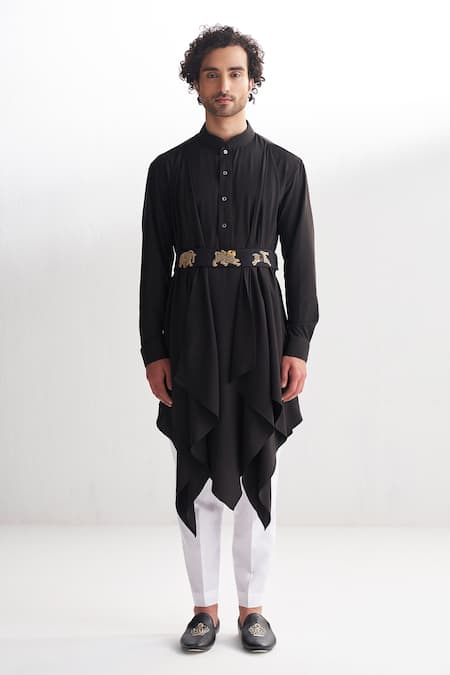 Agraj Jain Scarf Draped Kurta Set 