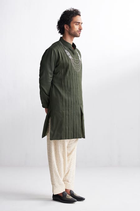 Agraj Jain Pleated Kurta 