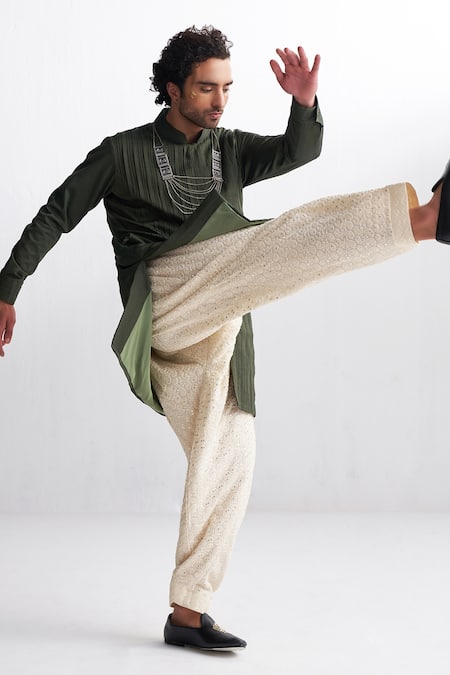 Agraj Jain Pleated Kurta 